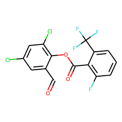 6-Fluoro-2-trifluoromethylbenzoic acid, 2-formyl-4,6-dichlorophenyl ester