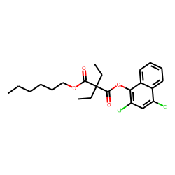 Diethylmalonic acid, 2,4-dichloronaphth-1-yl hexyl ester