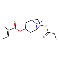 2-Butenoic acid, 2-methyl-,8-methyl-6-(1-oxopropoxy)-8-azabicyclo[3.2.1]oct-3-yl ester, [1R-[1«alpha»,3«beta»(E),5«alpha»,6«alpha»]]-