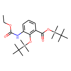 3-Aminosalicylic acid, ethoxycarbonylated, TBDMS