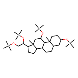 3,11,20,21-Tetrahydroxypregnane, tetrakis-TMS