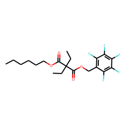 Diethylmalonic acid, hexyl pentafluorobenzyl ester