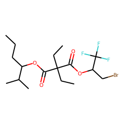 Diethylmalonic acid, 1-bromo-3,3,3-trifluoroprop-2-yl 2-methylhex-3-yl ester