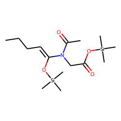 Valeryl acetyl glycine, TMS # 2