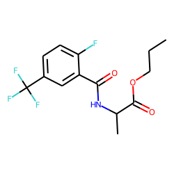 D-Alanine, N-(2-fluoro-5-trifluoromethylbenzoyl)-, propyl ester