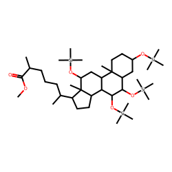 3«alpha»,6«alpha»,7«alpha»,12«alpha»-tetrahydroxy-5«beta»-C27-bile acid, methyl ester, TMS