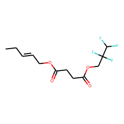 Succinic acid, 2,2,3,3-tetrafluoropropyl cis-pent-2-en-1-yl ester