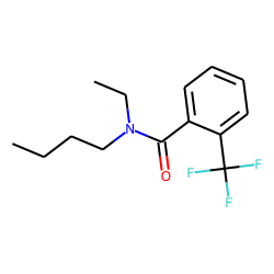 Benzamide, 2-trifluoromethyl-N-ethyl-N-butyl-
