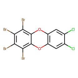 Dibenzodioxin, 1,2,3,4-tetrabromo-, 7,8-dichloro-