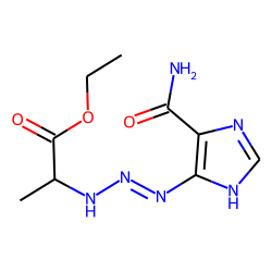 Propanoic acid, 2-[(4-aminocarbonylimidazol-5-yl)-1-triazen-1,3-diyl-], ethyl ester