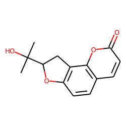 2H-Furo[2,3-h]-1-benzopyran-2-one, 8,9-dihydro-8-(1-hydroxy-1-methylethyl)-, (S)-
