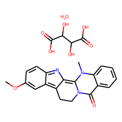 10-Methoxy-14-methyl-5-oxo-5,7,8,14-tetrahydroindolo[2,3-c]-quinazo-[3,2-a]-pyridine tartrate sesquihydrate