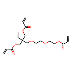 di-ethoxylated trimethylol propane triacrylate (Acrylic acid 2-[2-(2-acryloyloxy-ethoxy)-ethoxymethyl]-2-acryloyloxymethyl-butyl ester)