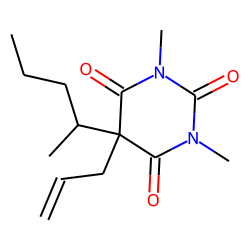 2,4,6(1H,3H,5H)-Pyrimidinetrione, 1,3-dimethyl-5-(1-methylbutyl)-5-(2-propenyl)-