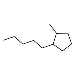 Cyclopentane, 1-methyl-2-pentyl, trans