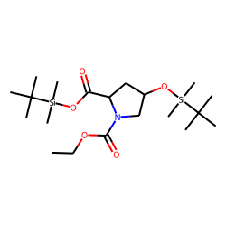 4-Hydroxyproline, mono-ethoxycarbonylated bis-TBDMS # 1