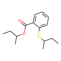 Benzoic acid, 2-(1-methylpropyl)thio-, 1-methylpropyl ester