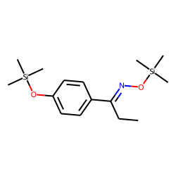 Propiophenone, 4-hydroxy, oxime, bis-TMS