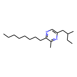 Pyrazine, 2-methyl-6-(2-methylbutyl)-3-octyl