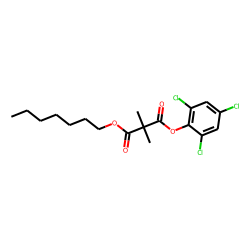 Dimethylmalonic acid, heptyl 2,4,6-trichlorophenyl ester