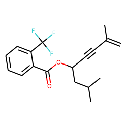 2-Trifluoromethylbenzoic acid, 2,7-dimethyloct-7-en-5-yn-4-yl ester