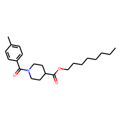 Isonipecotic acid, N-(4-methylbenzoyl)-, octyl ester