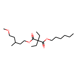 Diethylmalonic acid, hexyl 5-methoxy-3-methylpentyl ester