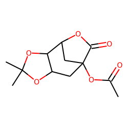 Cyclohexanecarboxylic acid, 1,3-dihydroxy-4,5-(isopropylidenedioxy)-, gamma-lactone, 1-acetate