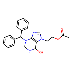 Hypoxanthine-7-ethanol, 2,3-dihydro-3-(diphenylmethyl)-, acetate