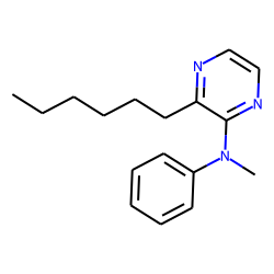 2-(N-methylanilino)-3-(n-hexyl) pyrazine