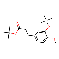 Benzenepropanoic acid, 3-hydroxy-4-methoxy, TMS