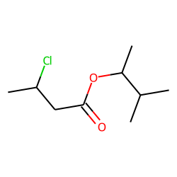 Butanoic acid, 3-chloro, 1,2-dimethylpropyl ester