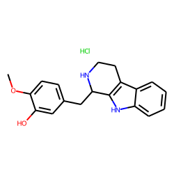 1,2,3,4-Tetrahydro-1-(3'-hydroxy-4'-methoxybenzyl)-9-pyrid[3,4,b]indole hydrochloride