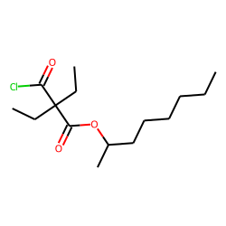 Diethylmalonic acid, monochloride, 2-octyl ester
