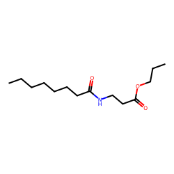 .BETA.-alanine, n-capryloyl-, propyl ester