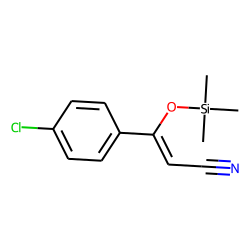 3-(4-Chlorophenyl)-3-trimethylsilyloxy-acrylonitrile (isomer 1)