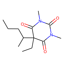 2,4,6(1H,3H,5H)-Pyrimidinetrione, 5-ethyl-1,3-dimethyl-5-(1-methylbutyl)-