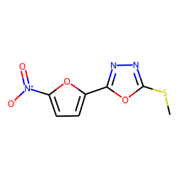 Oxadiazole, 1,3,4-, 2-methylthio-5-(5-nitro-2-furyl)-