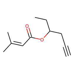 3-Methyl-2-butenoic acid, hex-4-yn-3-yl ester