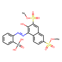 O-(2-hydroxy-3,6-disulfo-1-naphthylazo) benzene arsonic acid, disodium salt