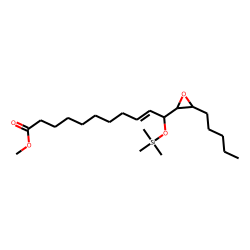 9-Octadecenoic acid, 11-hydroxy, 12,13-epoxy, TMS, methyl ester, # 1