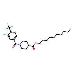 Isonipecotic acid, N-(3-fluoro-4-trifluoromethylbenzoyl)-, decyl ester