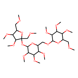 «alpha»-D-Glucopyranoside, 1,3,4,6-tetra-O-methyl-«beta»-D-fructofuranosyl 2,3,4-tri-O-methyl-6-O-(2,3,4,6-tetra-O-methyl-«alpha»-D-galactopyranosyl)-