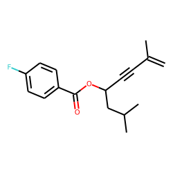 4-Fluorobenzoic acid, 2,7-dimethyloct-7-en-5-yn-4-yl ester