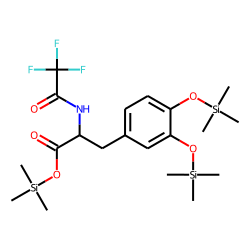 N-Trifluoroacetyl-O,O'-bis(trimethylsilyl)-l-dopa, trimethylsilyl ester