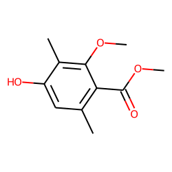 Benzoic acid, 4-hydroxy-2-methoxy-3,6-dimethyl-, methyl ester