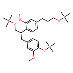Benzenepropanol, 3-methoxy-4-(1-hydroxymethyl-2-(4-hydroxy-3-methoxyphenyl))ethyl, tris-TMS