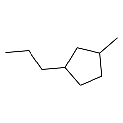 Cyclopentane, 1-methyl-3-propyl-, trans-