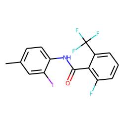 2-Fluoro-6-trifluoromethylbenzamide, N-(2-iodo-4-methylphenyl)-