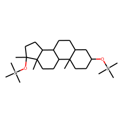 Methyltestosterone M (5B-Androstan-17A-methyl-3A,17B-diol), TMS